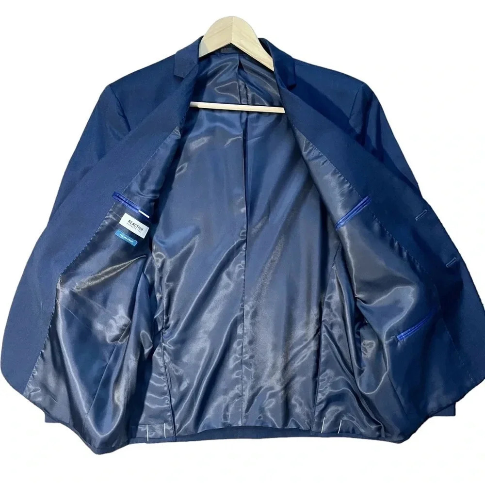 NWT Kenneth Cole Reaction Navy Blazer Jacket - Picture 2 of 5